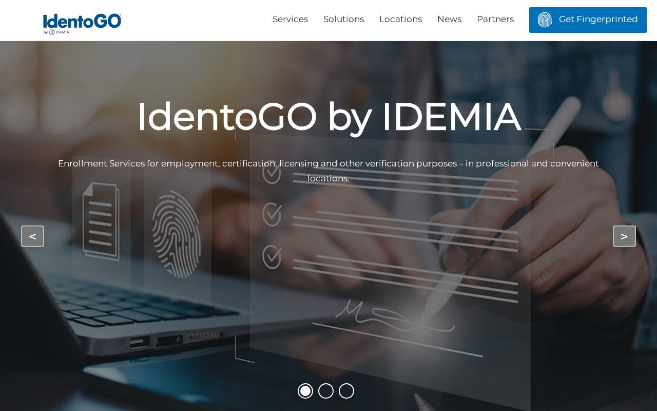 IdentoGO appointment interface for Obion County criminal record checks