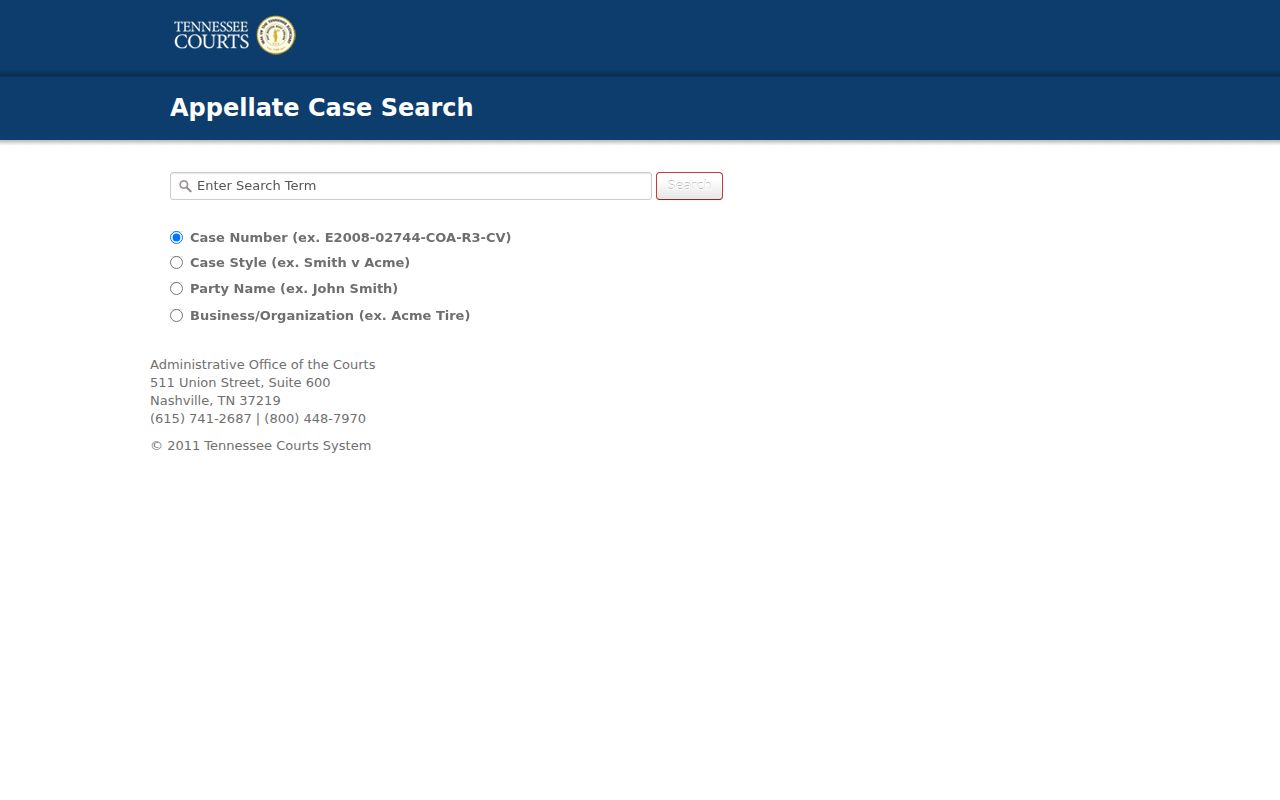 Tennessee appellate search for Obion County criminal case records