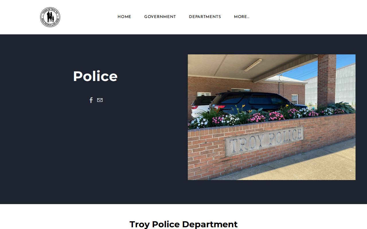 Troy Police Department contact for local criminal records